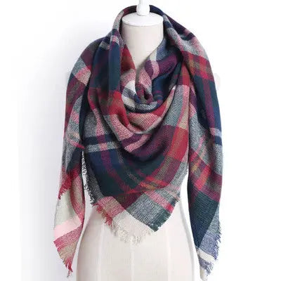 esign Women Triangles Scarf Long Scarves Shawl Autumn Winter CJ