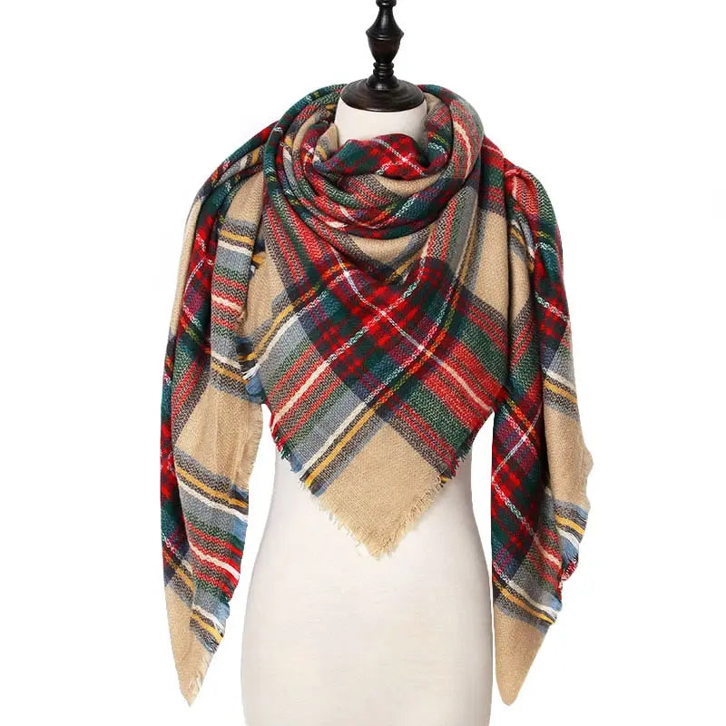 esign Women Triangles Scarf Long Scarves Shawl Autumn Winter CJ