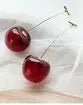 Stylish Cherry Earrings Cute and fun food-inspired theme Attractive Sister