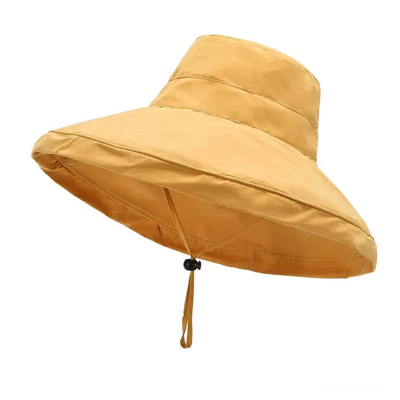 Women's Oversized Brim Shade New Peach Skin Bucket Hat CJ