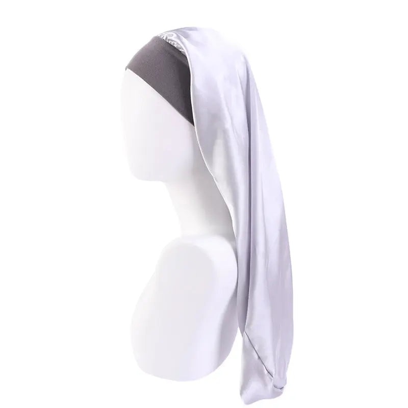 Women's Elastic Wide-brimmed Satin Long Tube Nightcap CJ