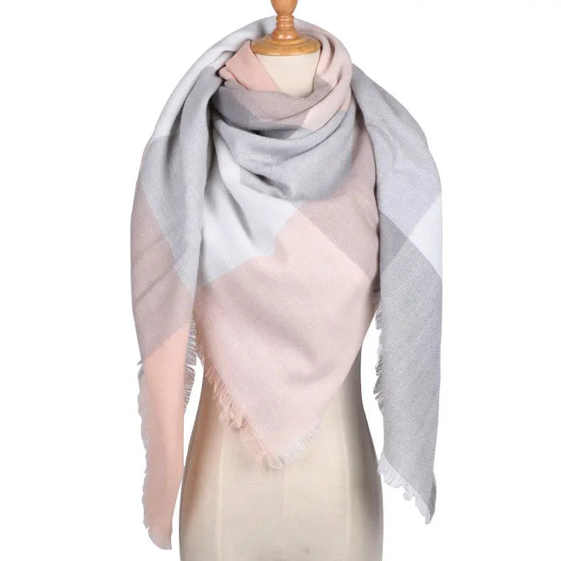 esign Women Triangles Scarf Long Scarves Shawl Autumn Winter CJ
