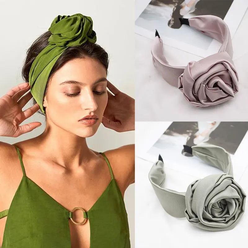 Fabric Fashion Satin Headband Hairpin Hair Accessories CJ