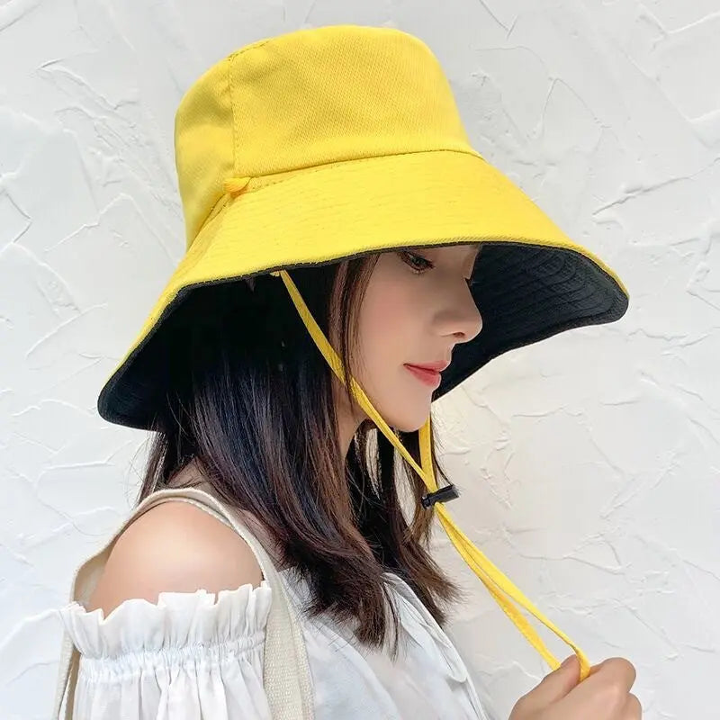 Big Brim Fisherman Hat Double Sided Sunshade CJ