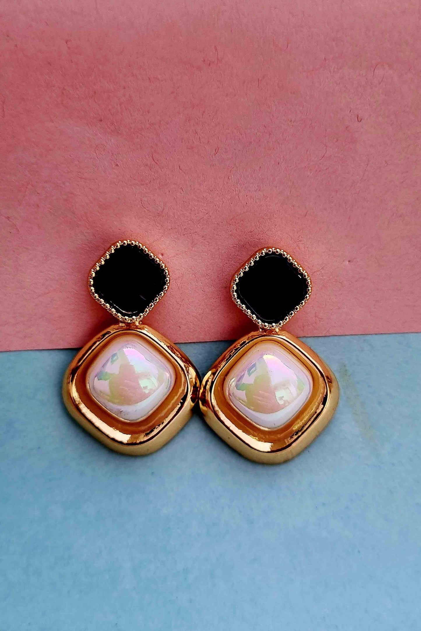 Vintage Luxury at an Affordable Price: Trifari Glass Enamel Earrings Attractive Sister
