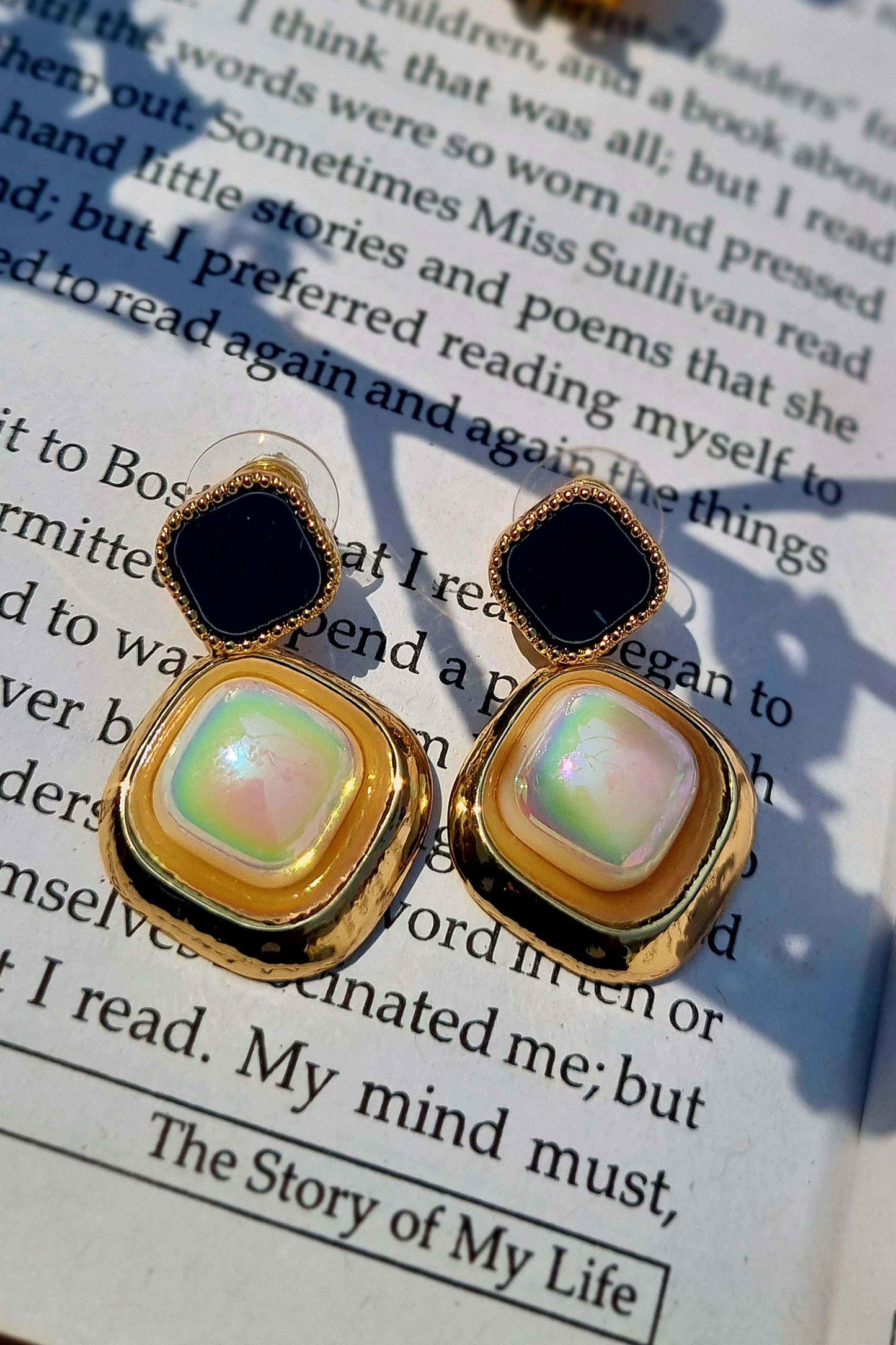 Vintage Luxury at an Affordable Price: Trifari Glass Enamel Earrings Attractive Sister