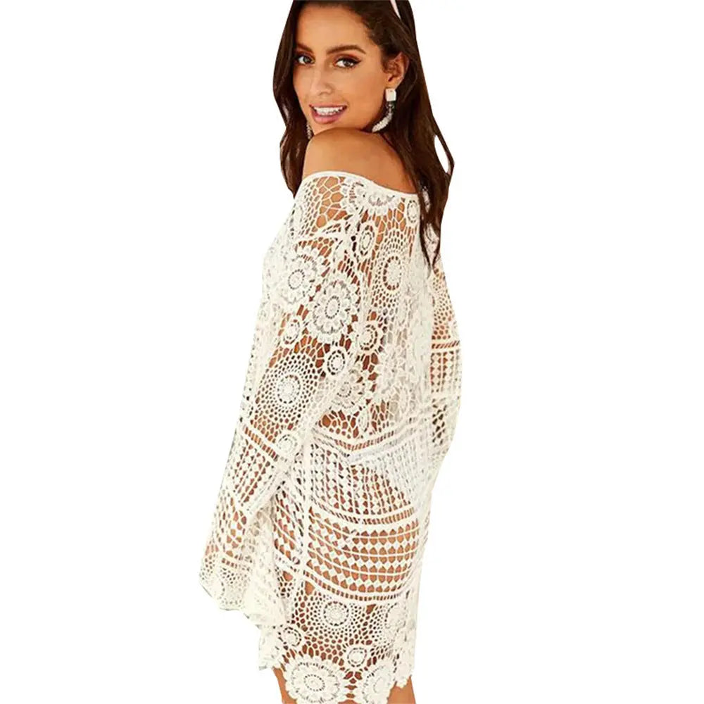 Lace Loose Beach Vacation Smock Dress Women CJ