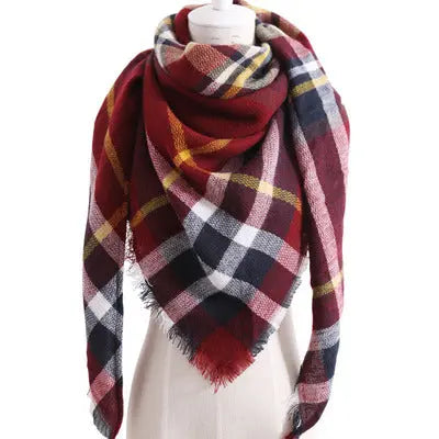 esign Women Triangles Scarf Long Scarves Shawl Autumn Winter CJ
