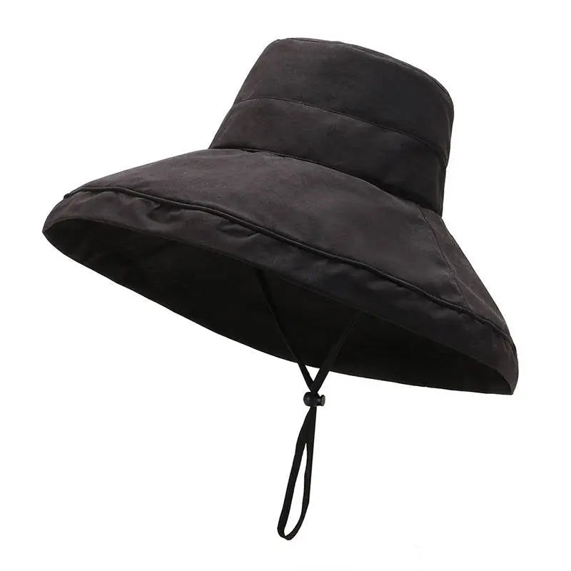 Women's Oversized Brim Shade New Peach Skin Bucket Hat CJ