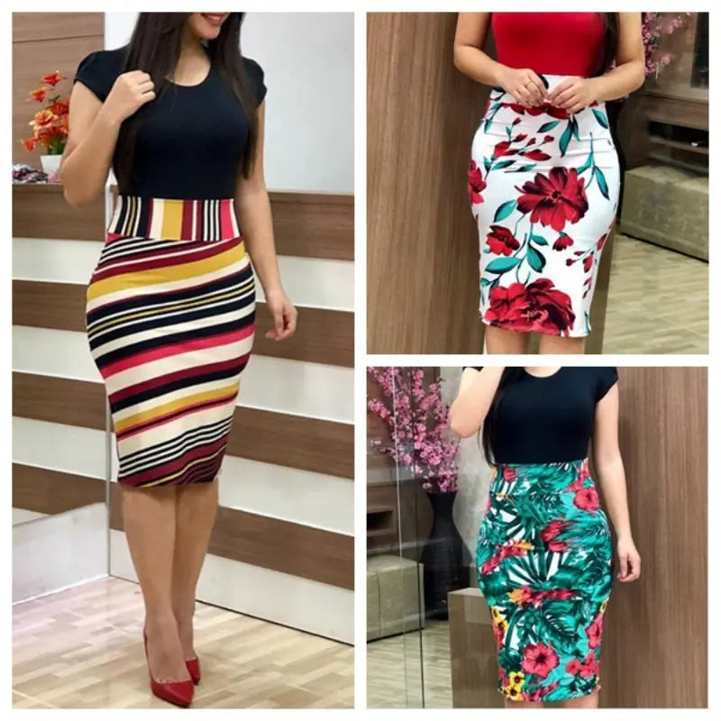 Trendy flower Print bag hip dress,skirt CJ