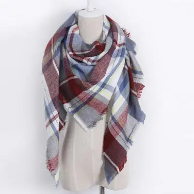 esign Women Triangles Scarf Long Scarves Shawl Autumn Winter CJ