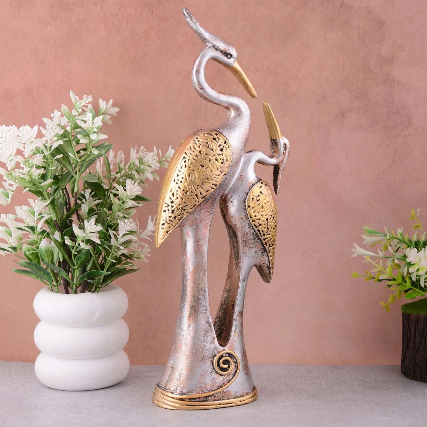 M/S PREM CRAFTS Good Luck Golden Swan Home Decor Showpiece, Idols, Figurine for Home Office Decor| Gift Item M/S PREM CRAFTS