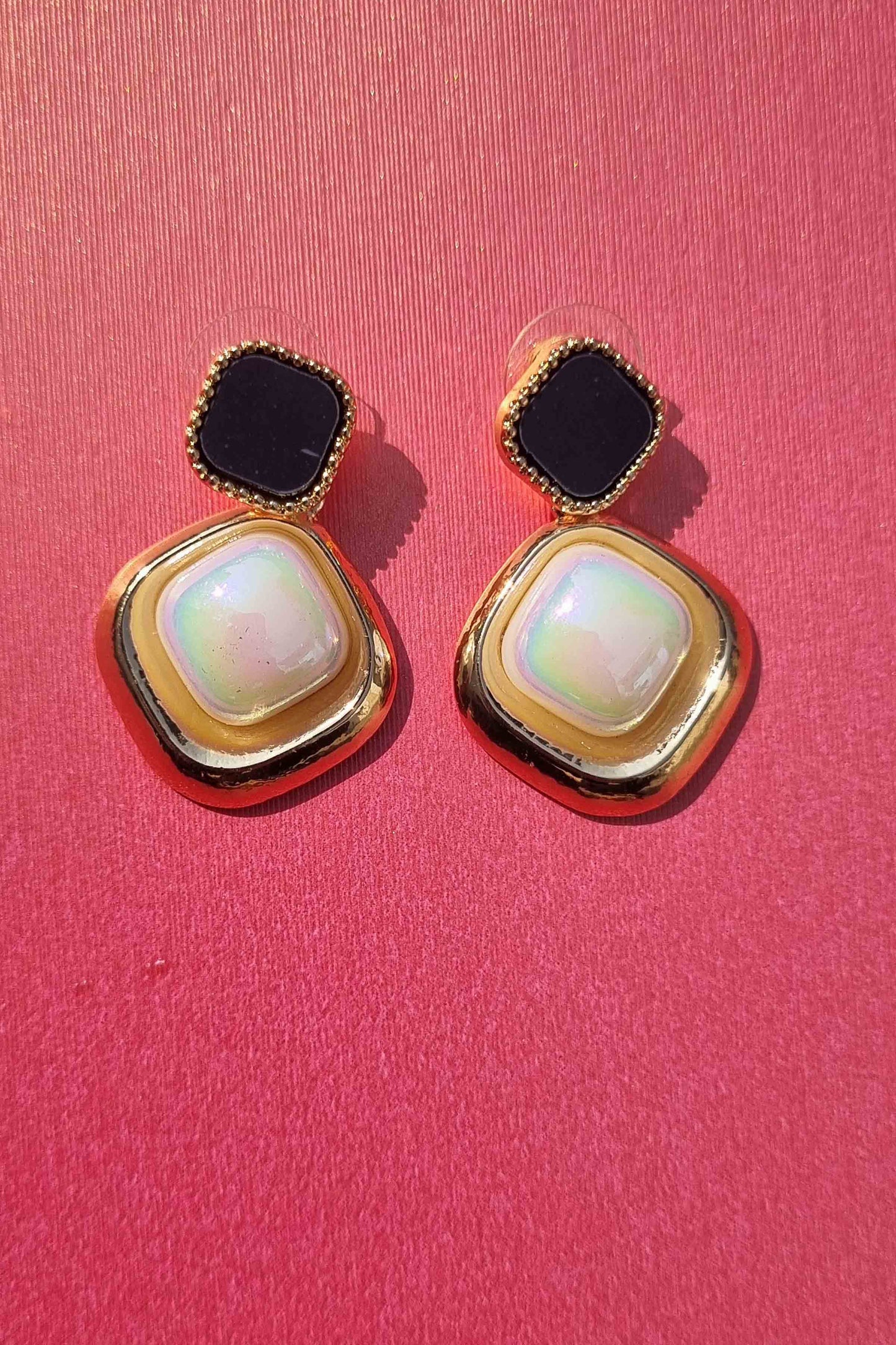 Vintage Luxury at an Affordable Price: Trifari Glass Enamel Earrings Attractive Sister