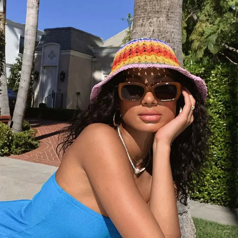 Sun-proof Sun-proof Beach Big Brim Makes Face Look Smaller Bucket Hat CJ