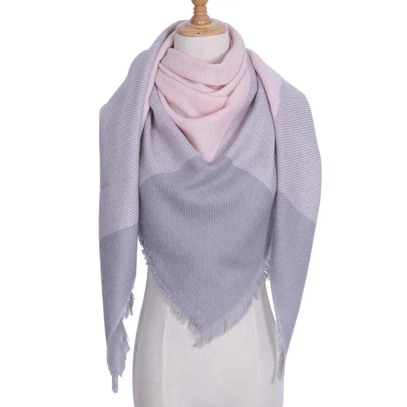 esign Women Triangles Scarf Long Scarves Shawl Autumn Winter CJ