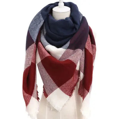 esign Women Triangles Scarf Long Scarves Shawl Autumn Winter CJ