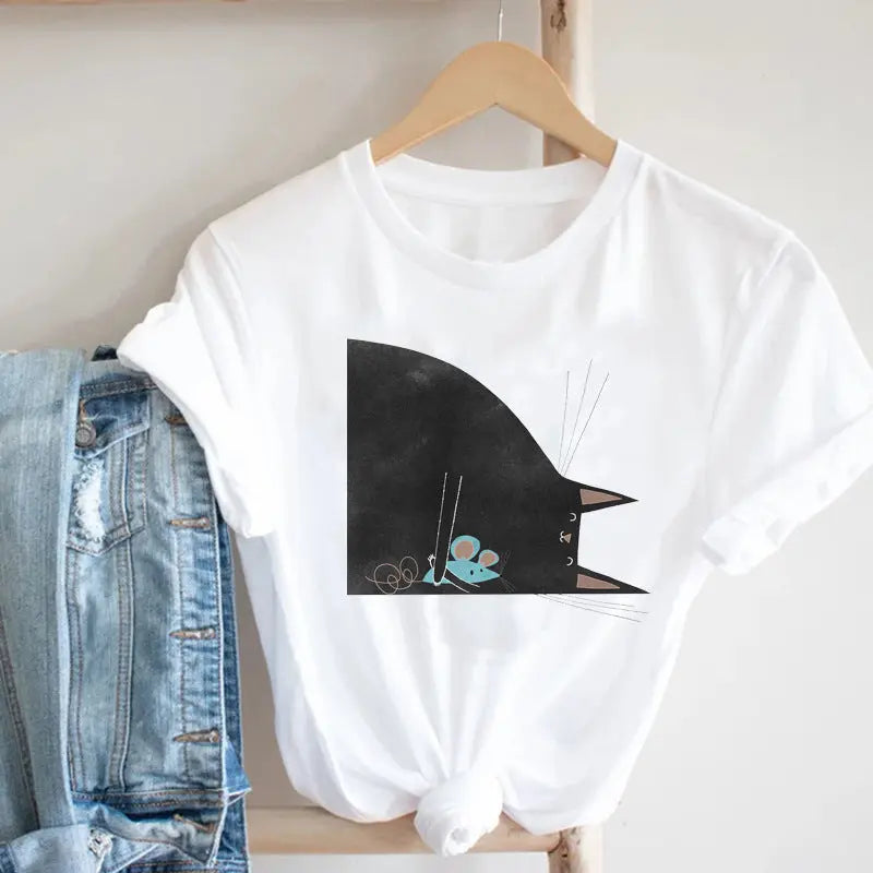 Summer New Trend Cartoon Printed T-shirt CJ