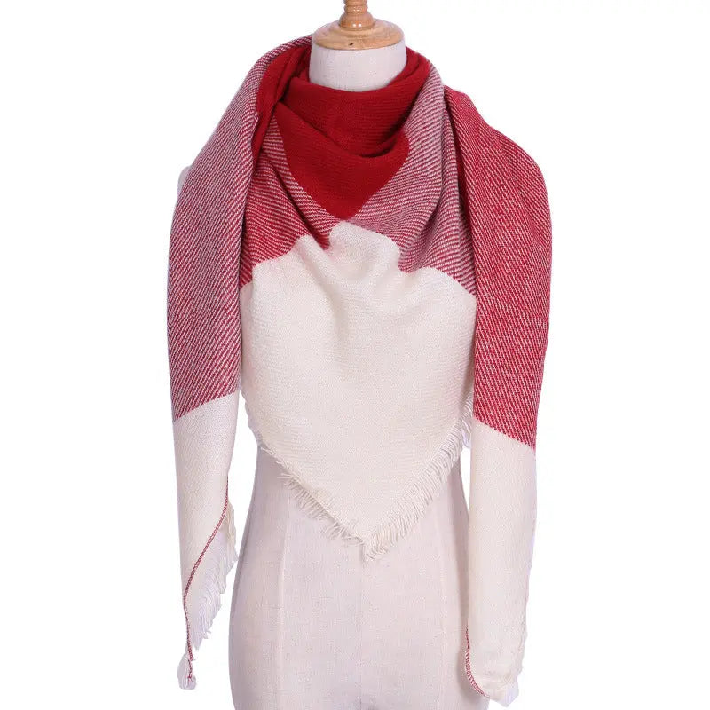 esign Women Triangles Scarf Long Scarves Shawl Autumn Winter CJ