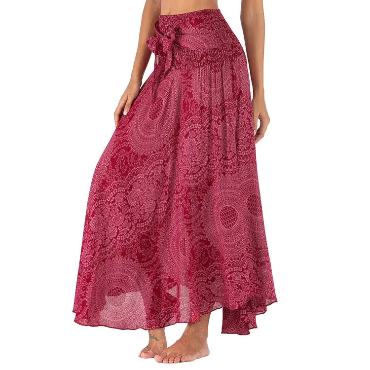 Ladies Fashion Two-Wear Swing Boho Skirt CJ