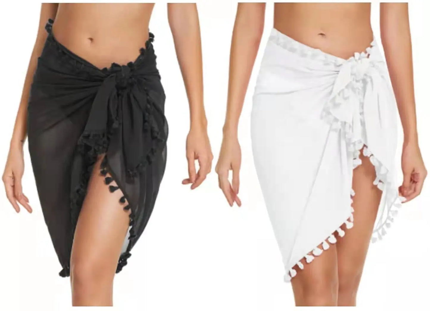 One-piece Irregular Multi-functional Shawl Bikini Blouse Tassel Stitching Beach Skirt CJ