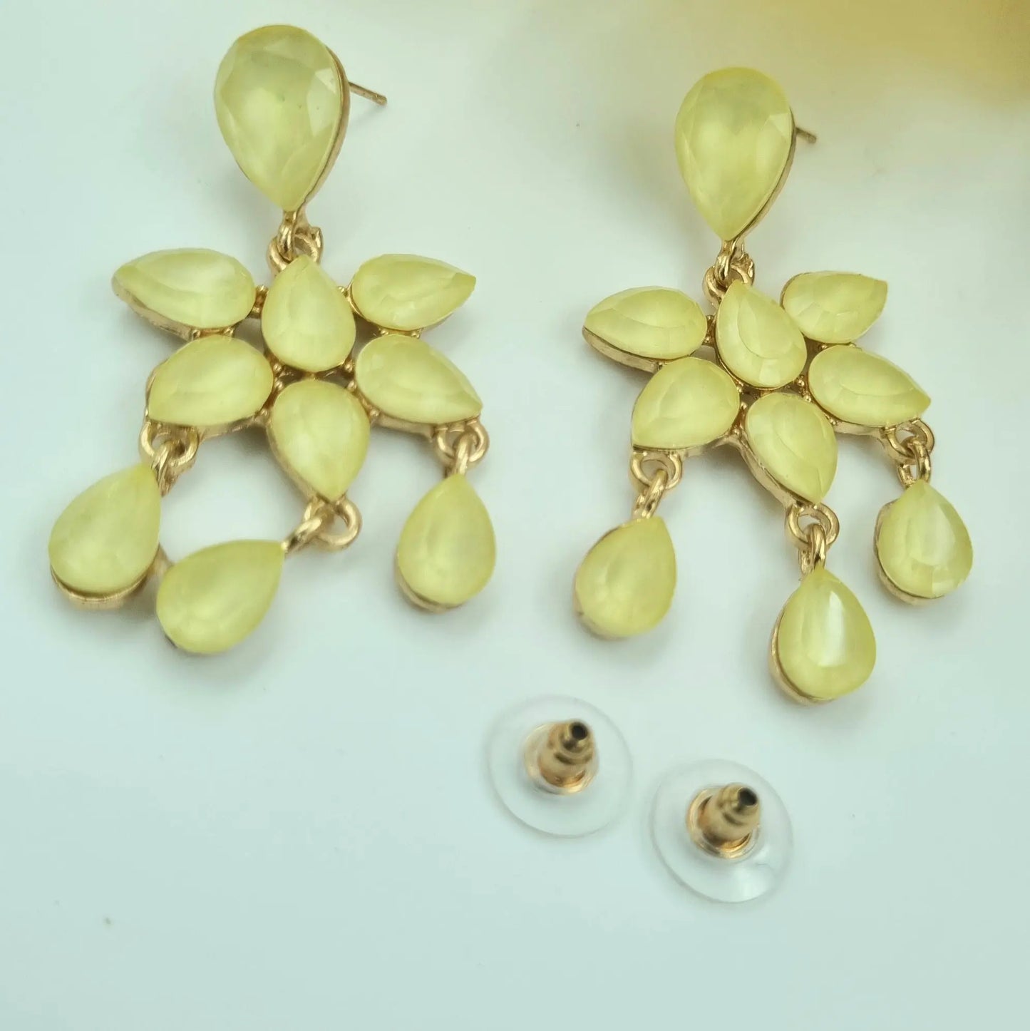 Dazzling Green Crystal Drop Earrings Attractive Sister