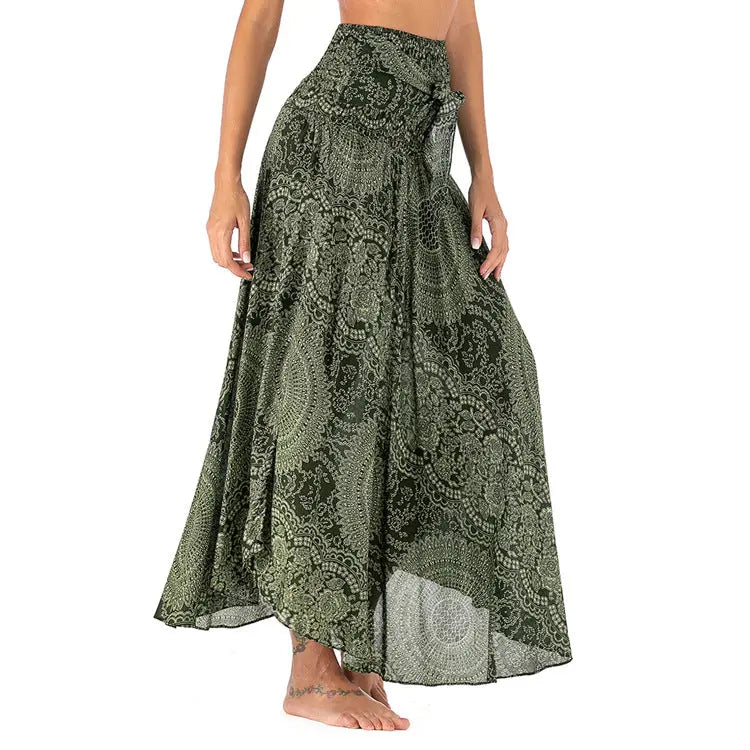 Ladies Fashion Two-Wear Swing Boho Skirt CJ