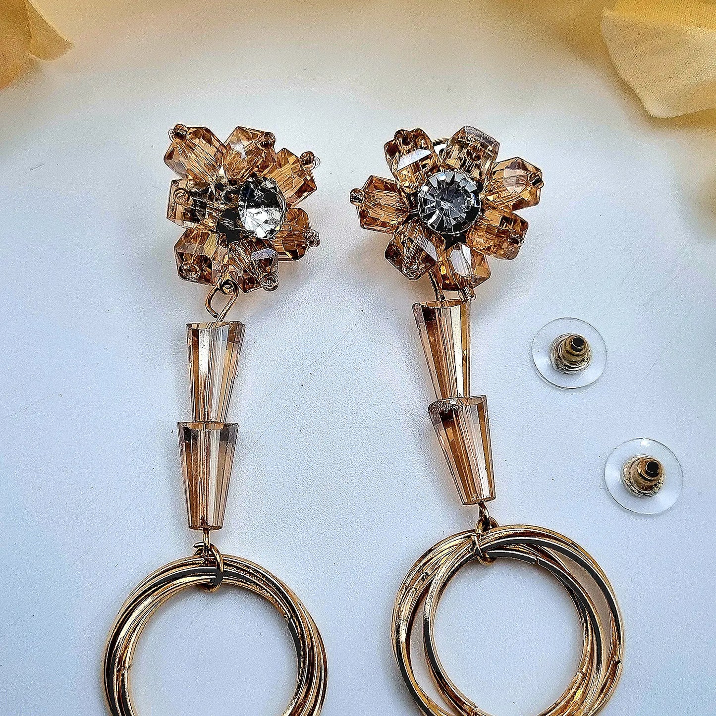 Radiant Blossoms: Exquisite Statement Earrings Attractive Sister