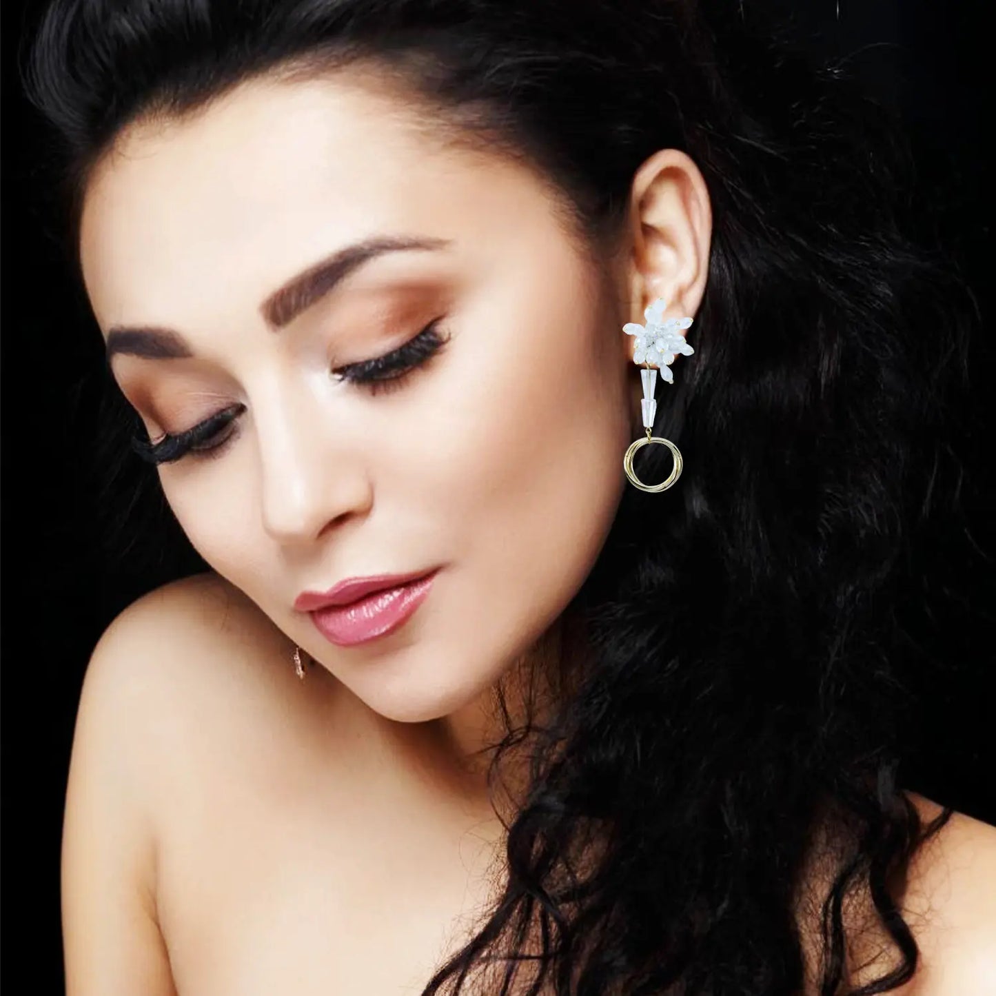 Trendy new design Textured Hoop and Stud Earring Set Attractive Sister