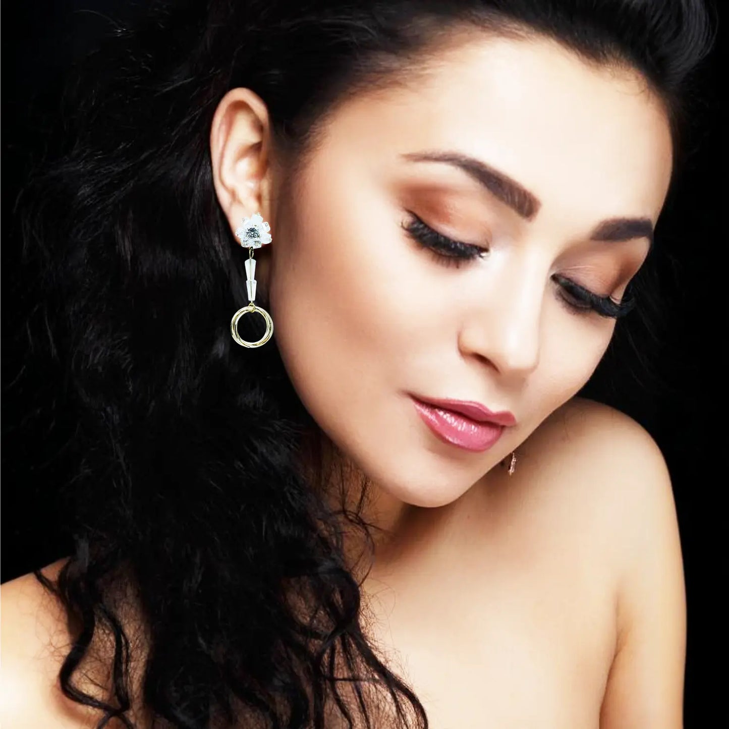 Radiant Blossoms: Exquisite Statement Earrings Attractive Sister