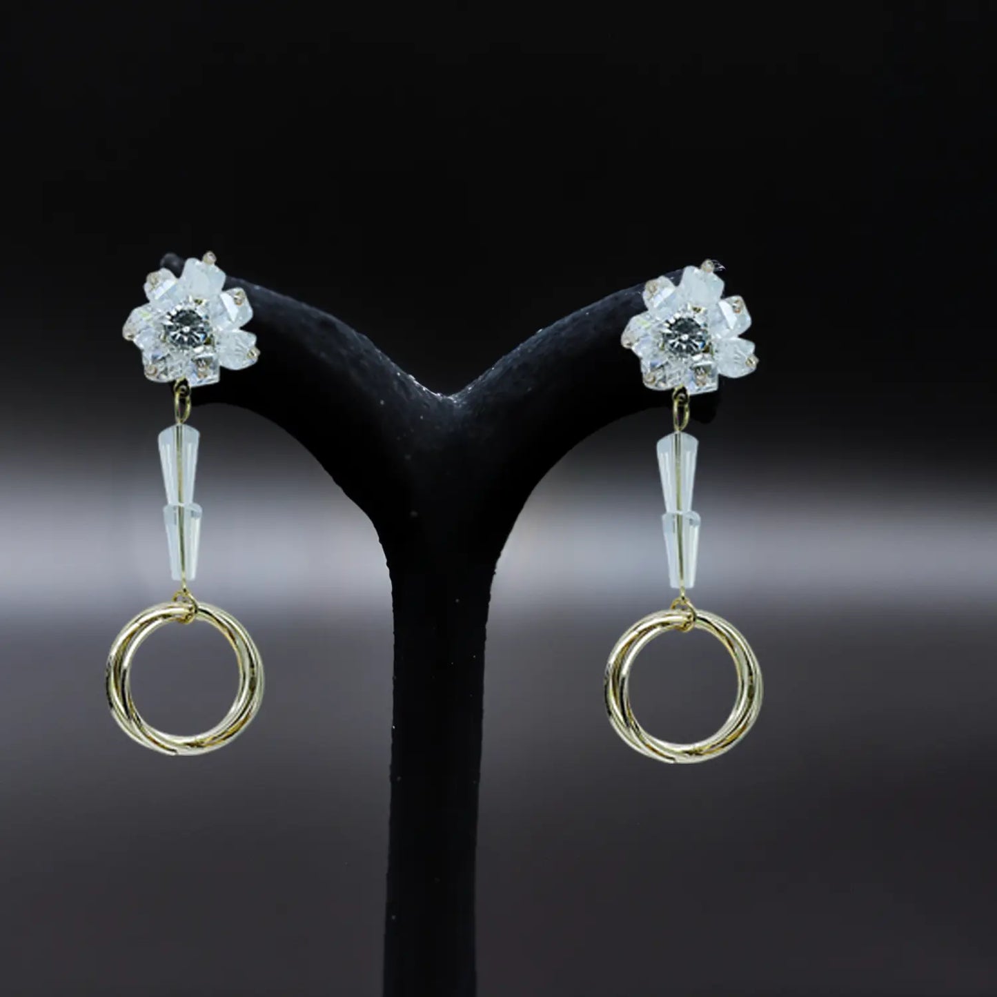 Radiant Blossoms: Exquisite Statement Earrings Attractive Sister