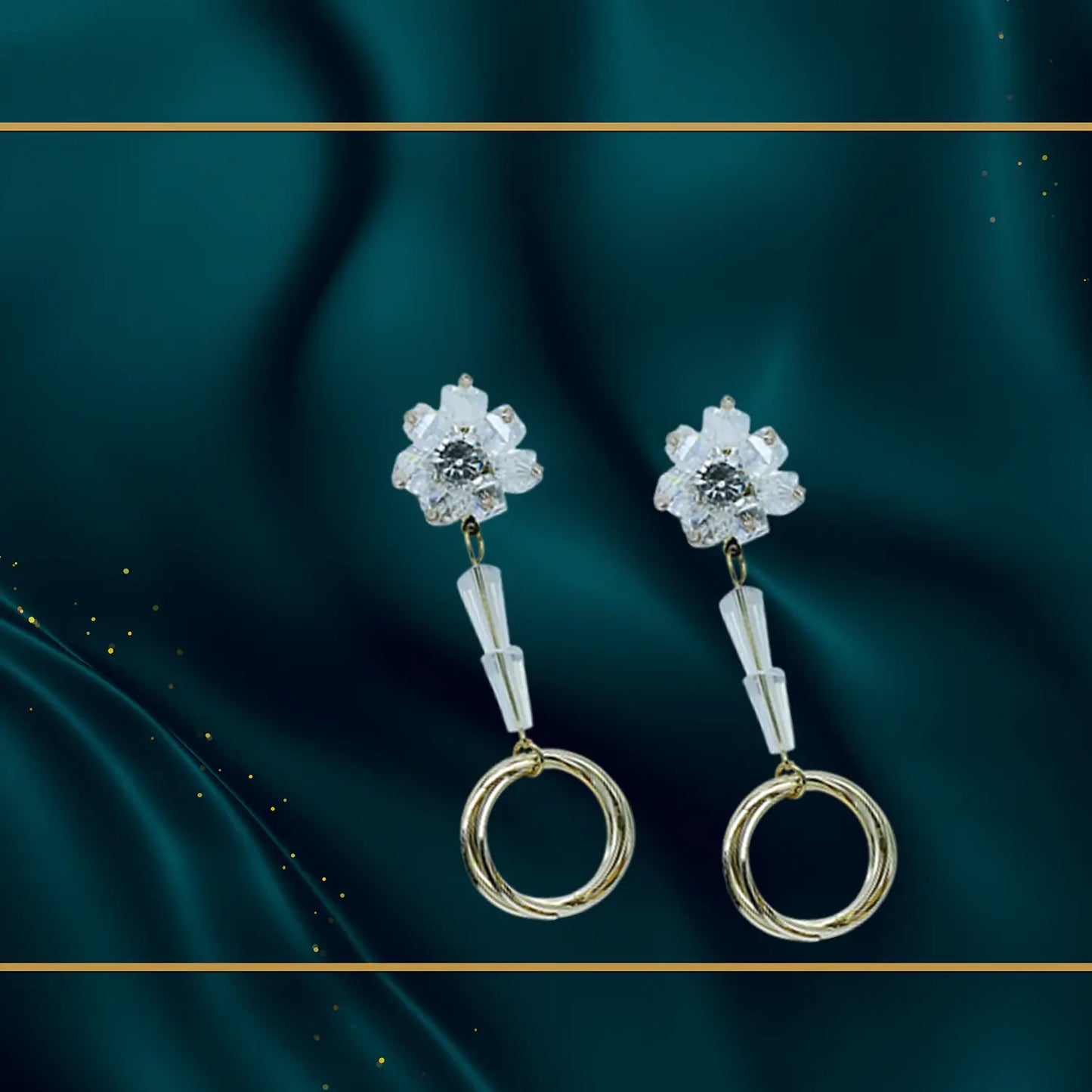Radiant Blossoms: Exquisite Statement Earrings Attractive Sister