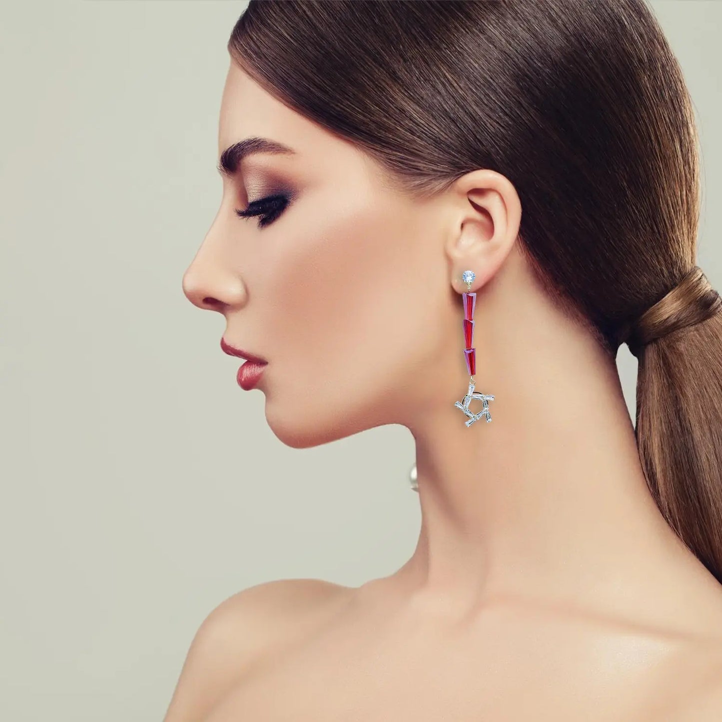 Classic Star Stud Earrings Attractive Sister
