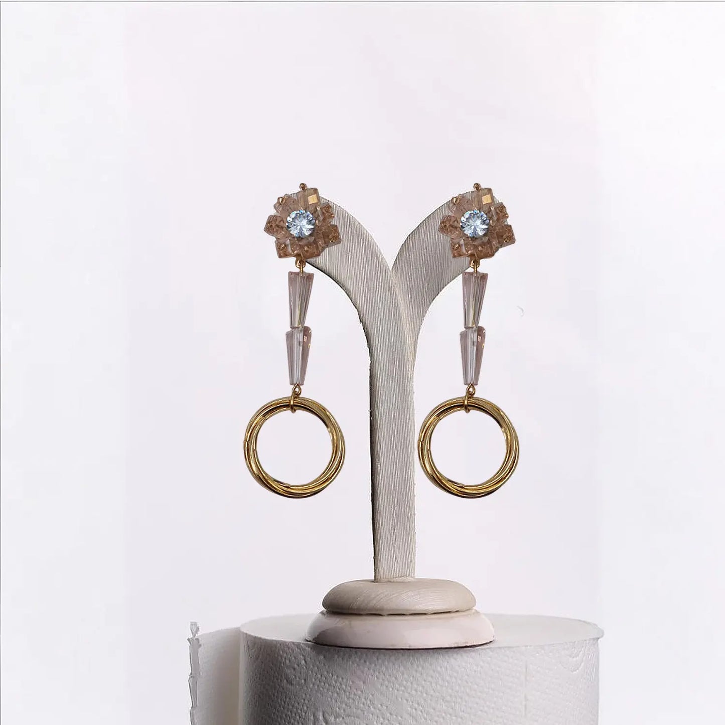 Radiant Blossoms: Exquisite Statement Earrings Attractive Sister