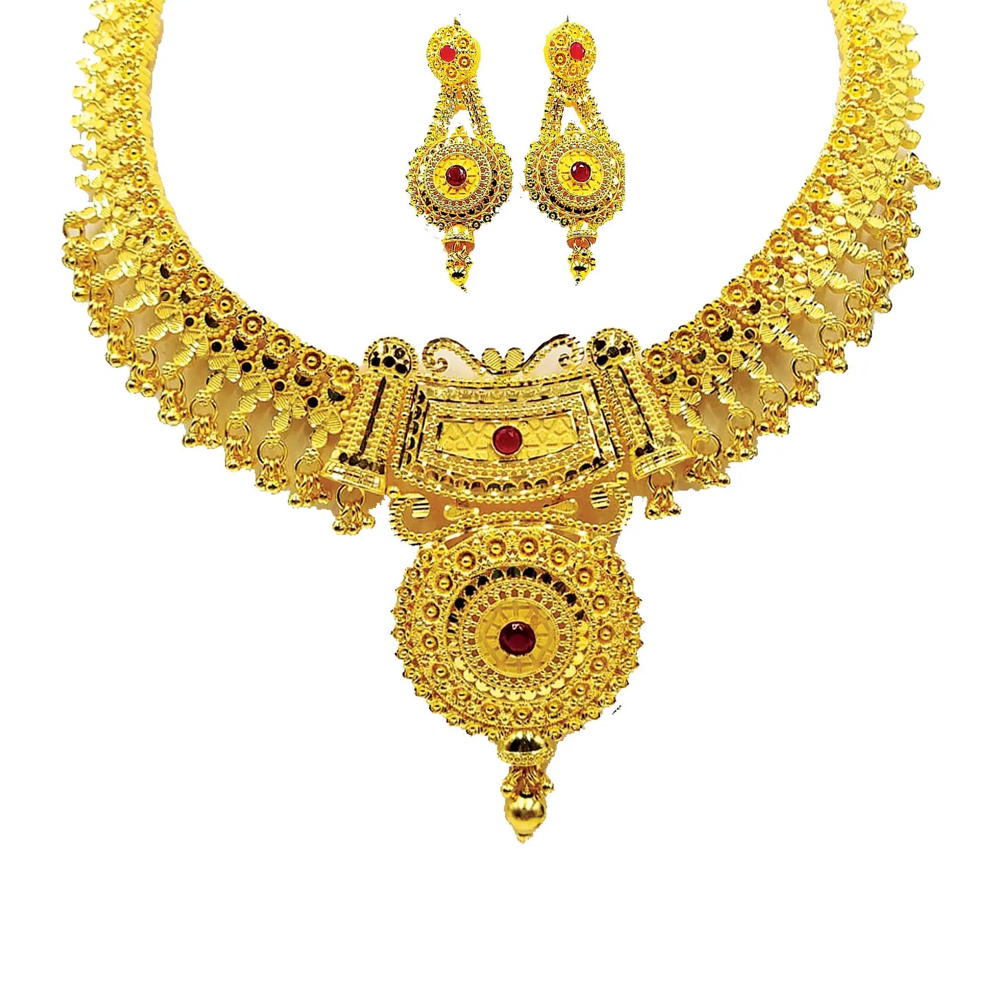 Minimalist One-Gram Gold-Plated Necklace Set Lightweight and Elegant. Attractive Sister