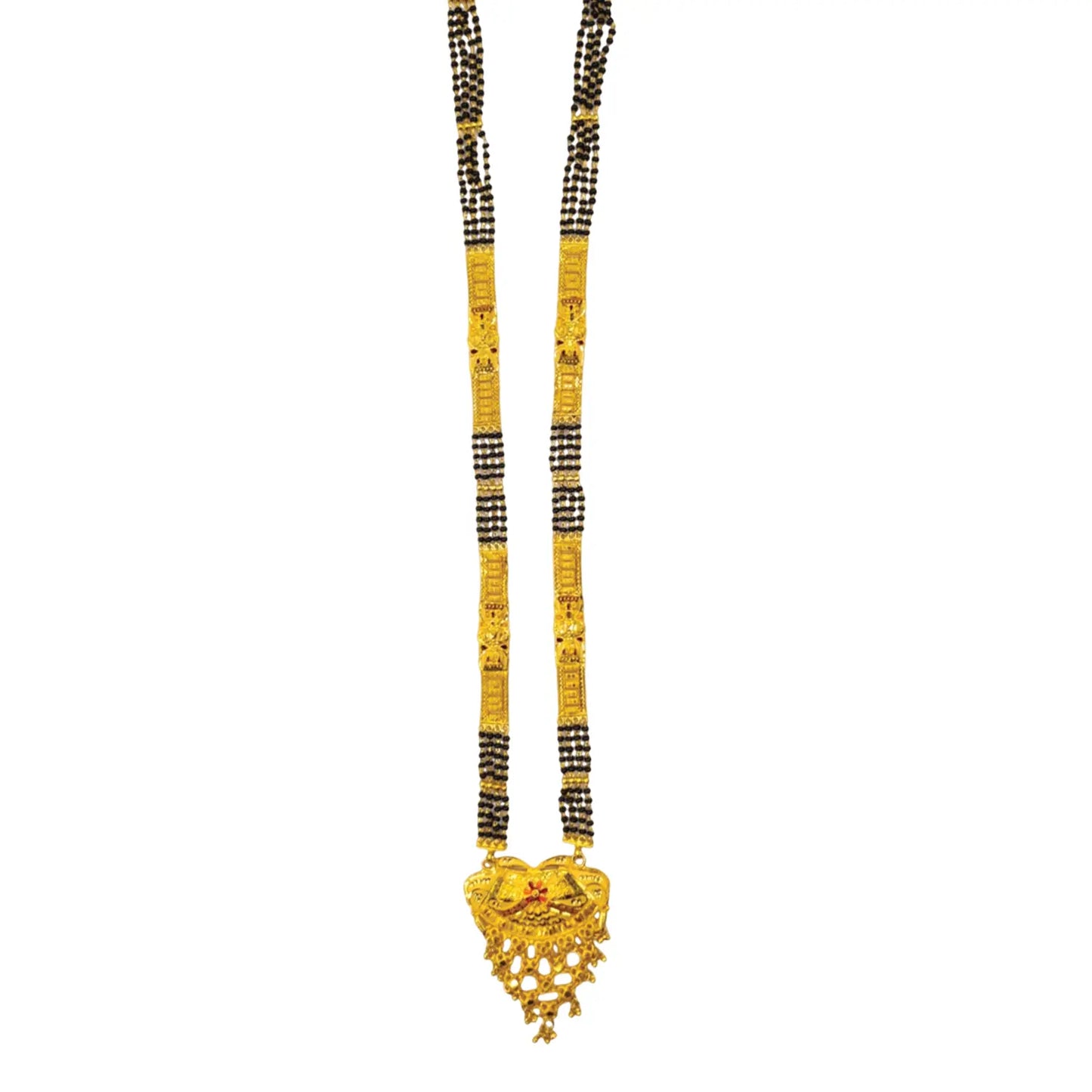 One gram gold Mangalsutra for Everyday Wear with Black Beads Stones Attractive Sister