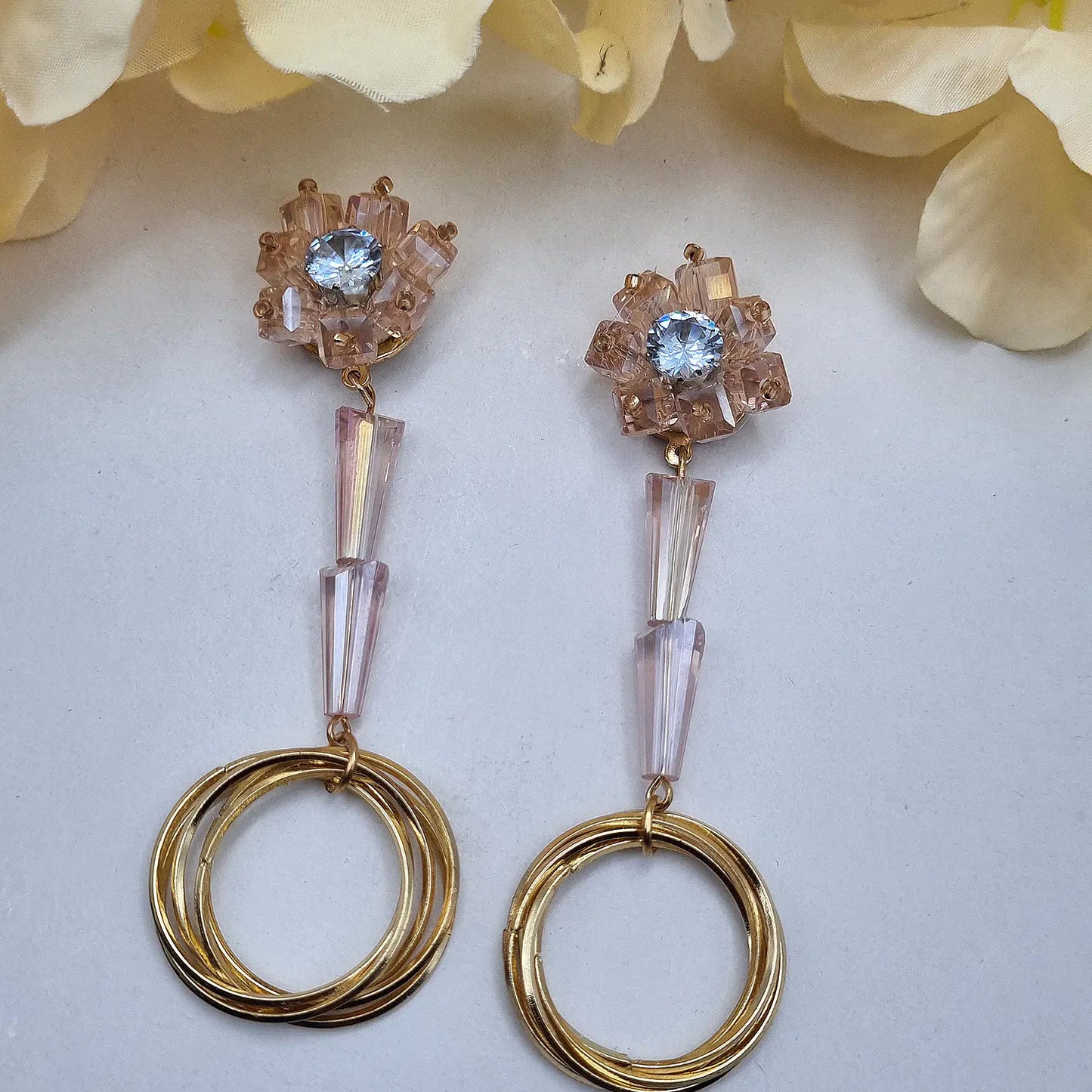 Radiant Blossoms: Exquisite Statement Earrings Attractive Sister
