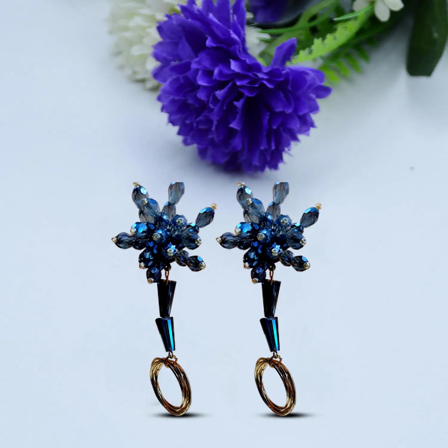 Trendy new design Textured Hoop and Stud Earring Set Attractive Sister