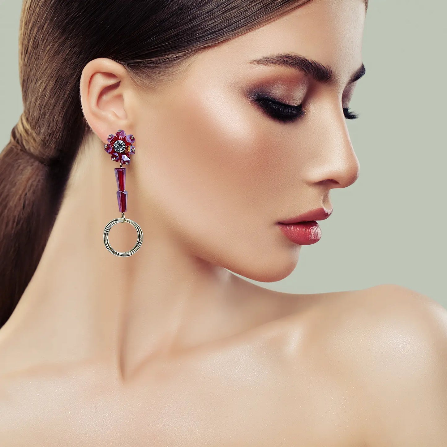 Radiant Blossoms: Exquisite Statement Earrings Attractive Sister