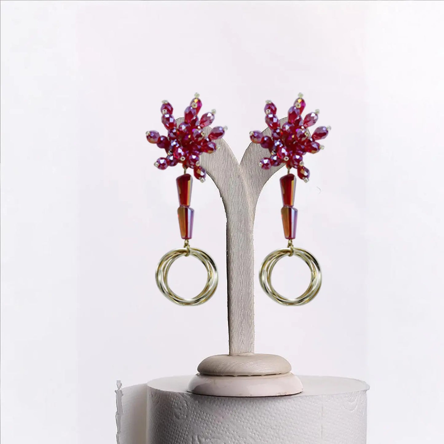 Trendy new design Textured Hoop and Stud Earring Set Attractive Sister