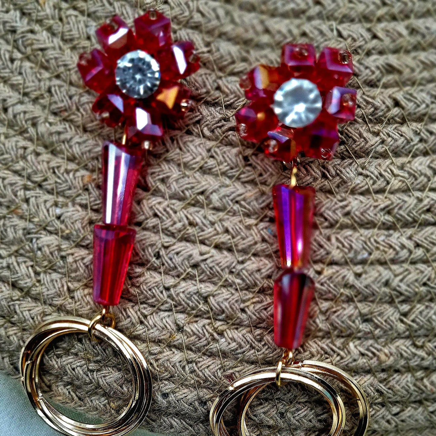 Radiant Blossoms: Exquisite Statement Earrings Attractive Sister