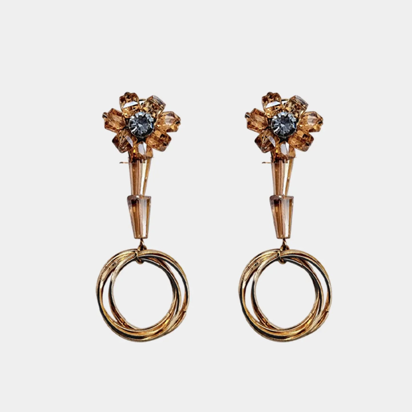 Radiant Blossoms: Exquisite Statement Earrings Attractive Sister