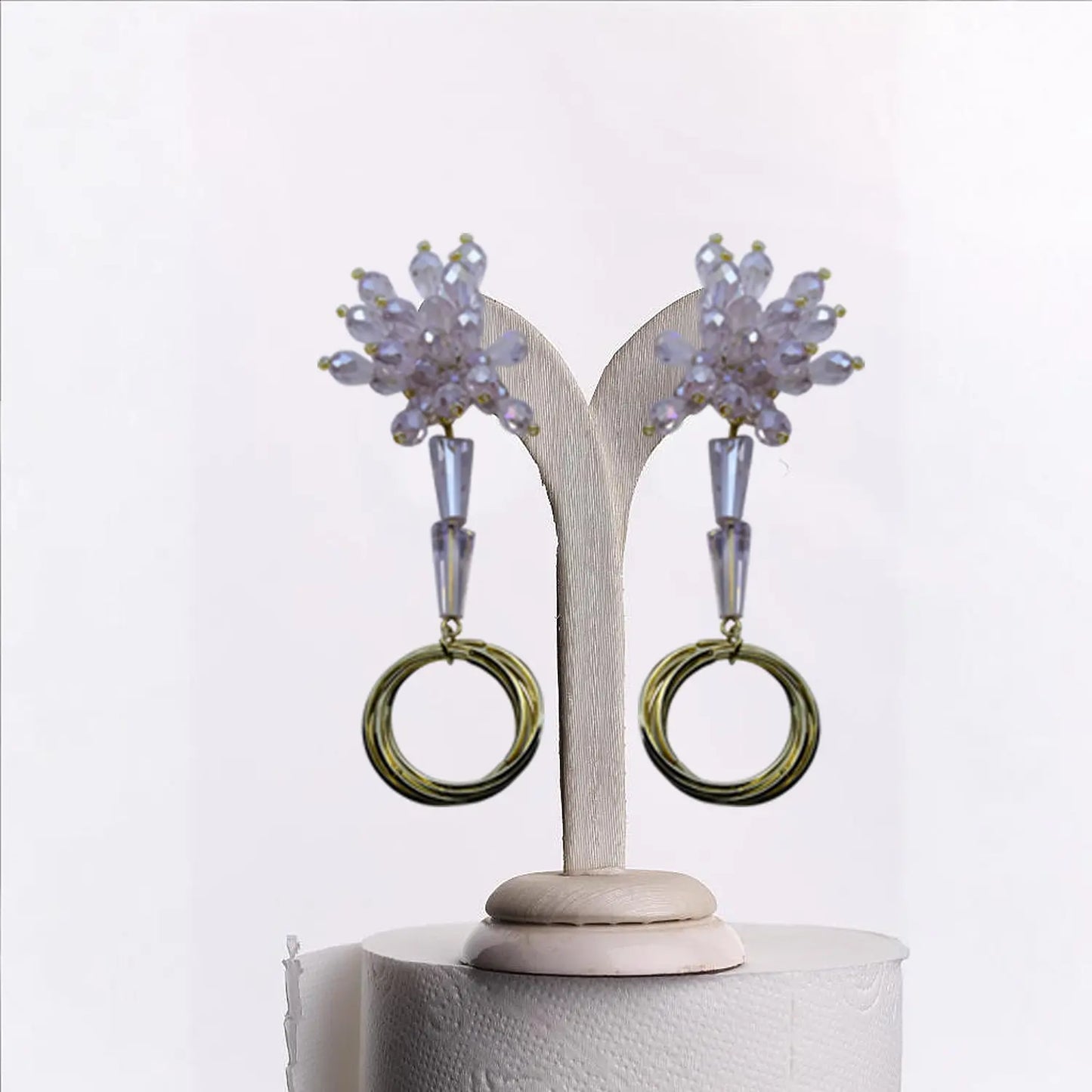 Trendy new design Textured Hoop and Stud Earring Set Attractive Sister