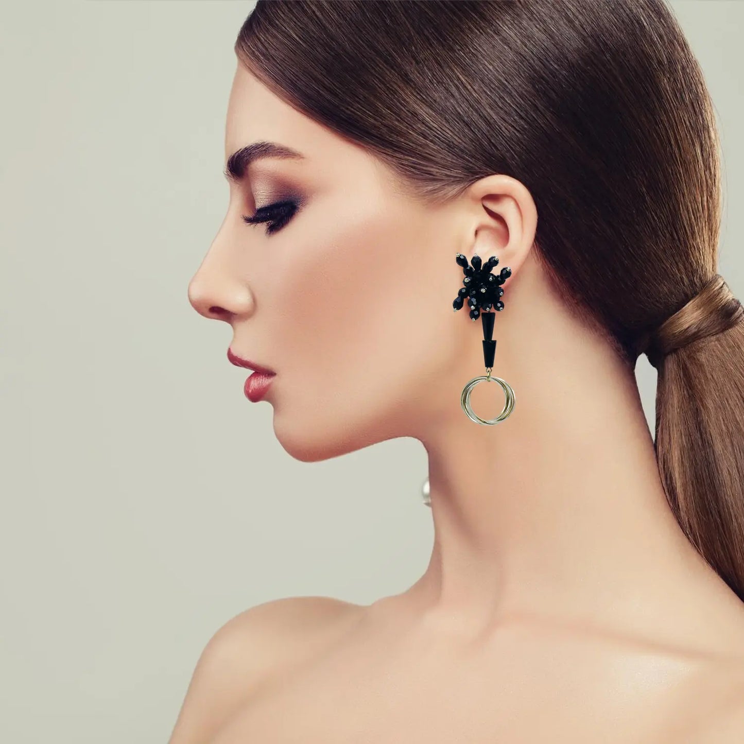 Trendy new design Textured Hoop and Stud Earring Set Attractive Sister