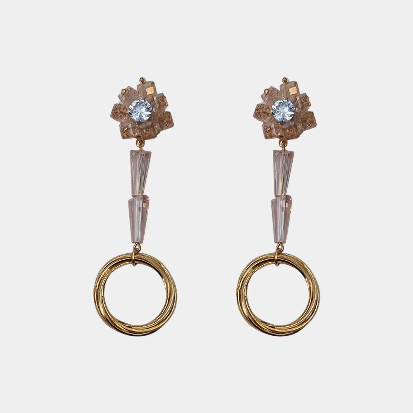 Radiant Blossoms: Exquisite Statement Earrings Attractive Sister