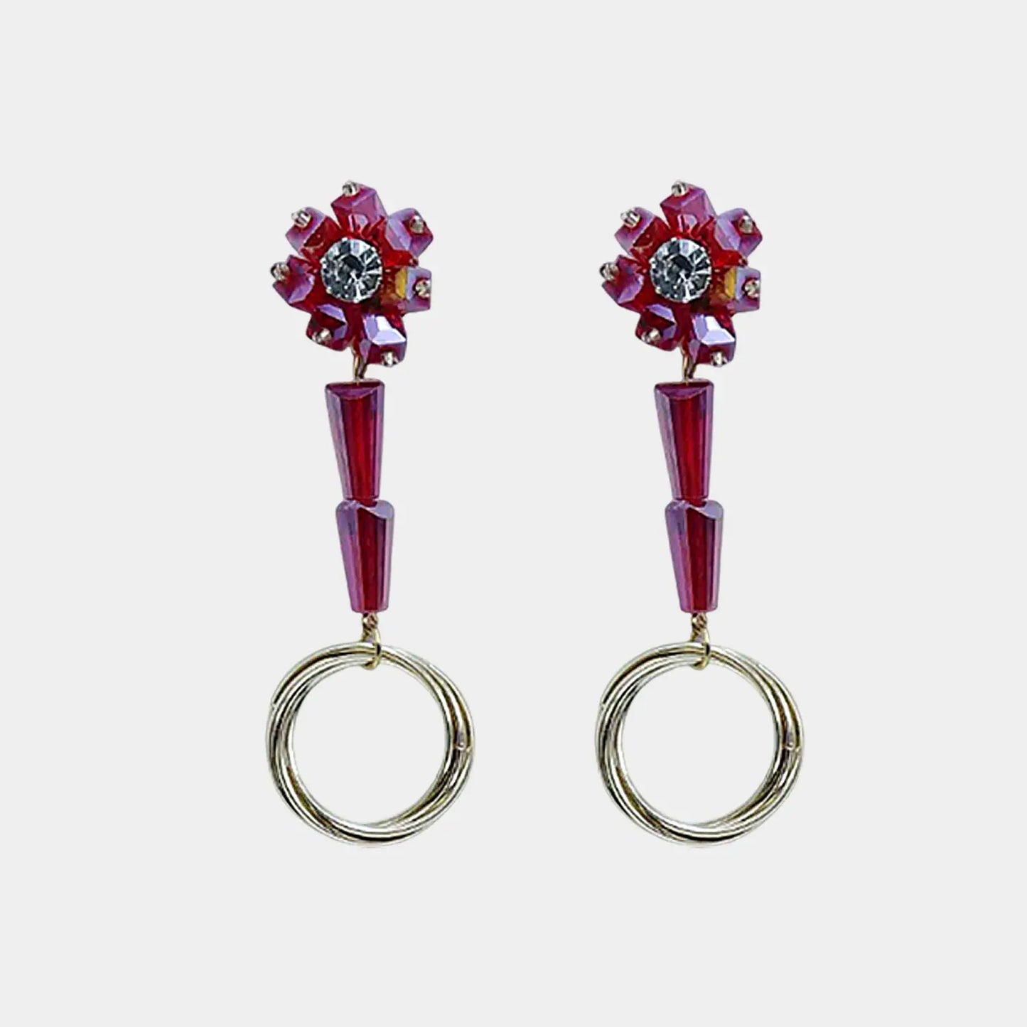 Radiant Blossoms: Exquisite Statement Earrings Attractive Sister
