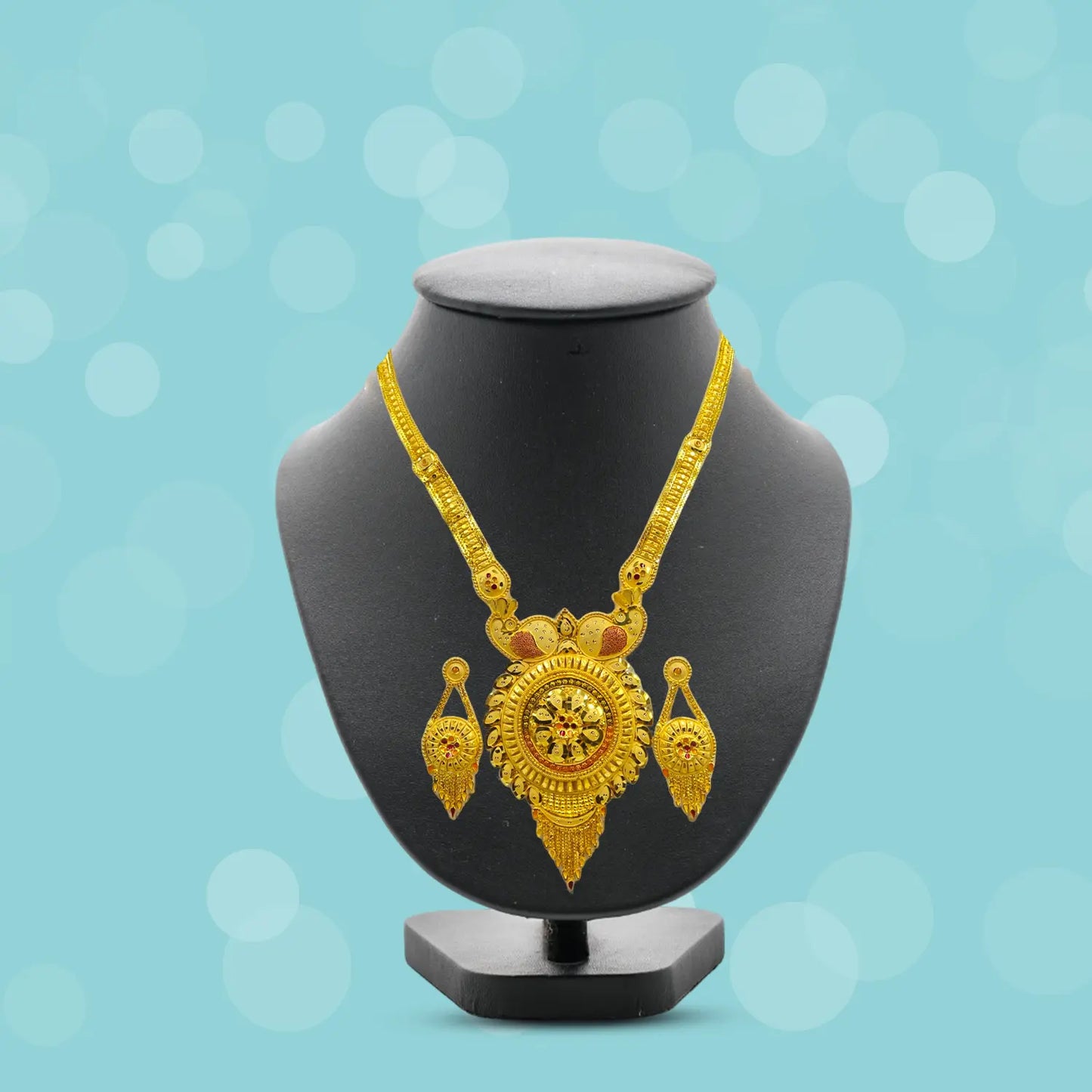 Gorgeous Statement Gold Necklace Set-Latest Fashion Trend Attractive Sister