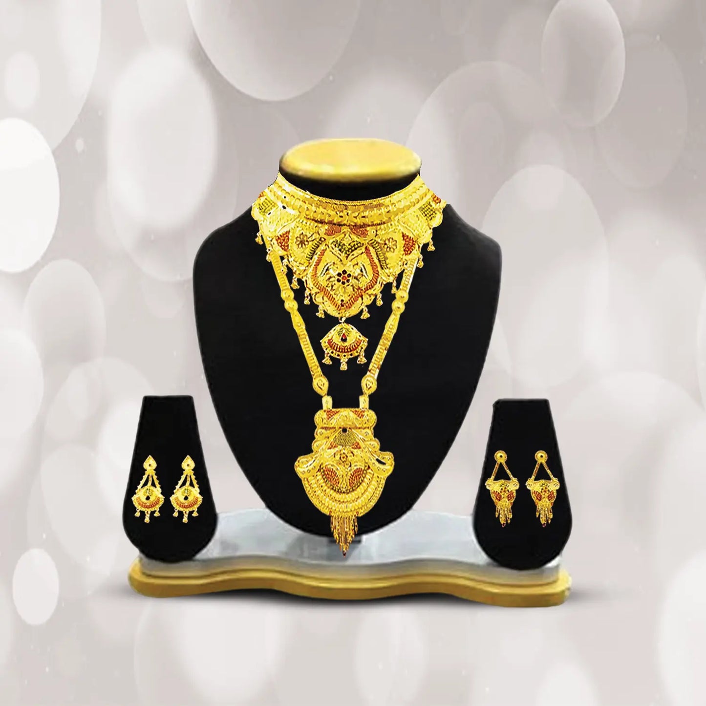 Exquisite 2 Gram Gold Combo Necklace Set – Traditional & Stylish - Attractive Sister