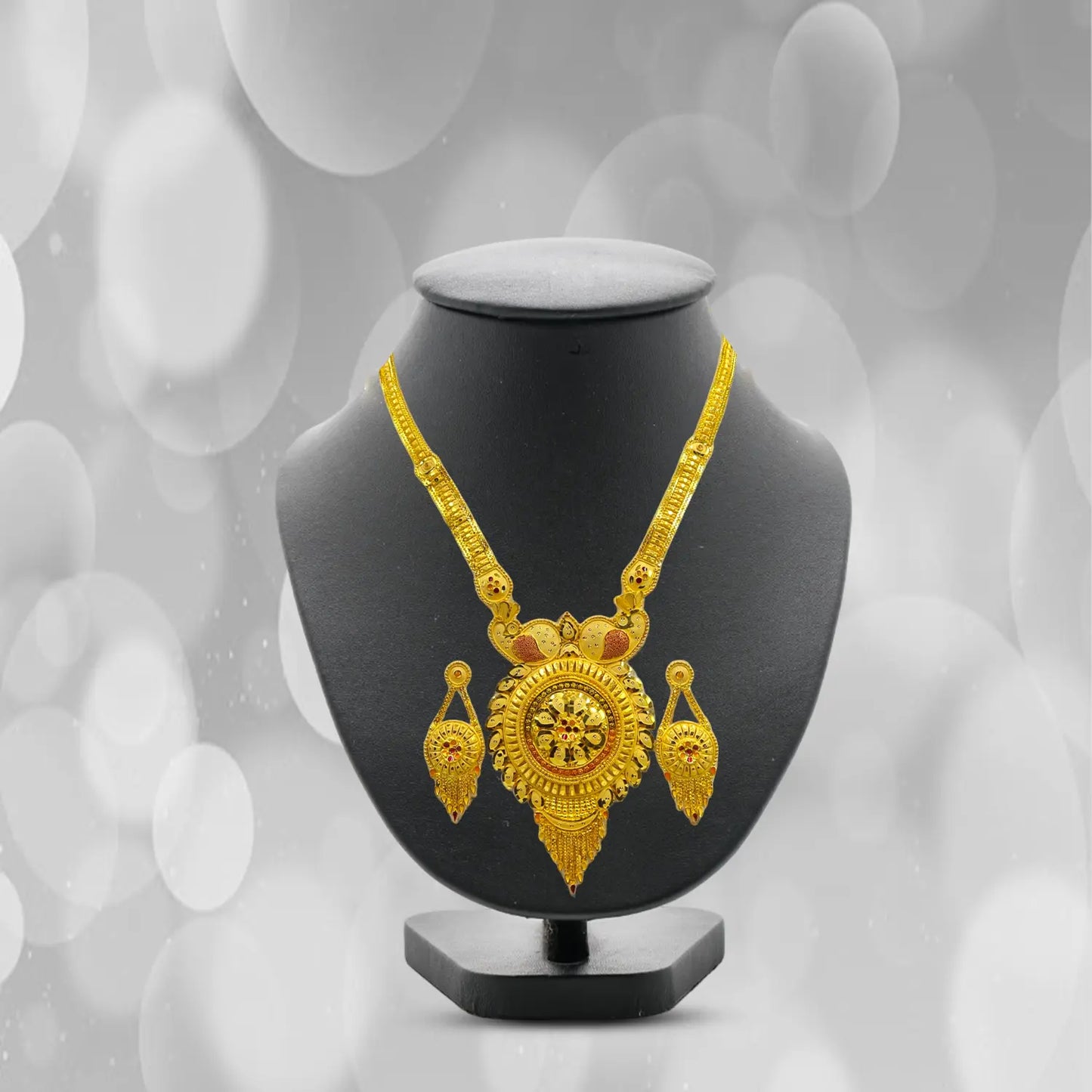 Gorgeous Statement Gold Necklace Set-Latest Fashion Trend Attractive Sister