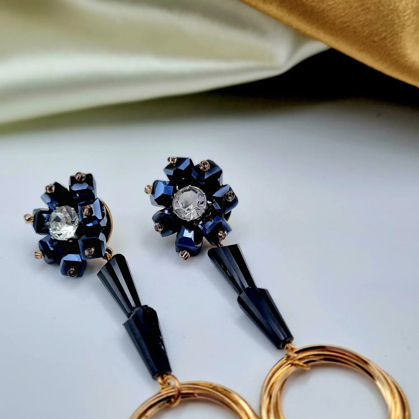 Radiant Blossoms: Exquisite Statement Earrings Attractive Sister