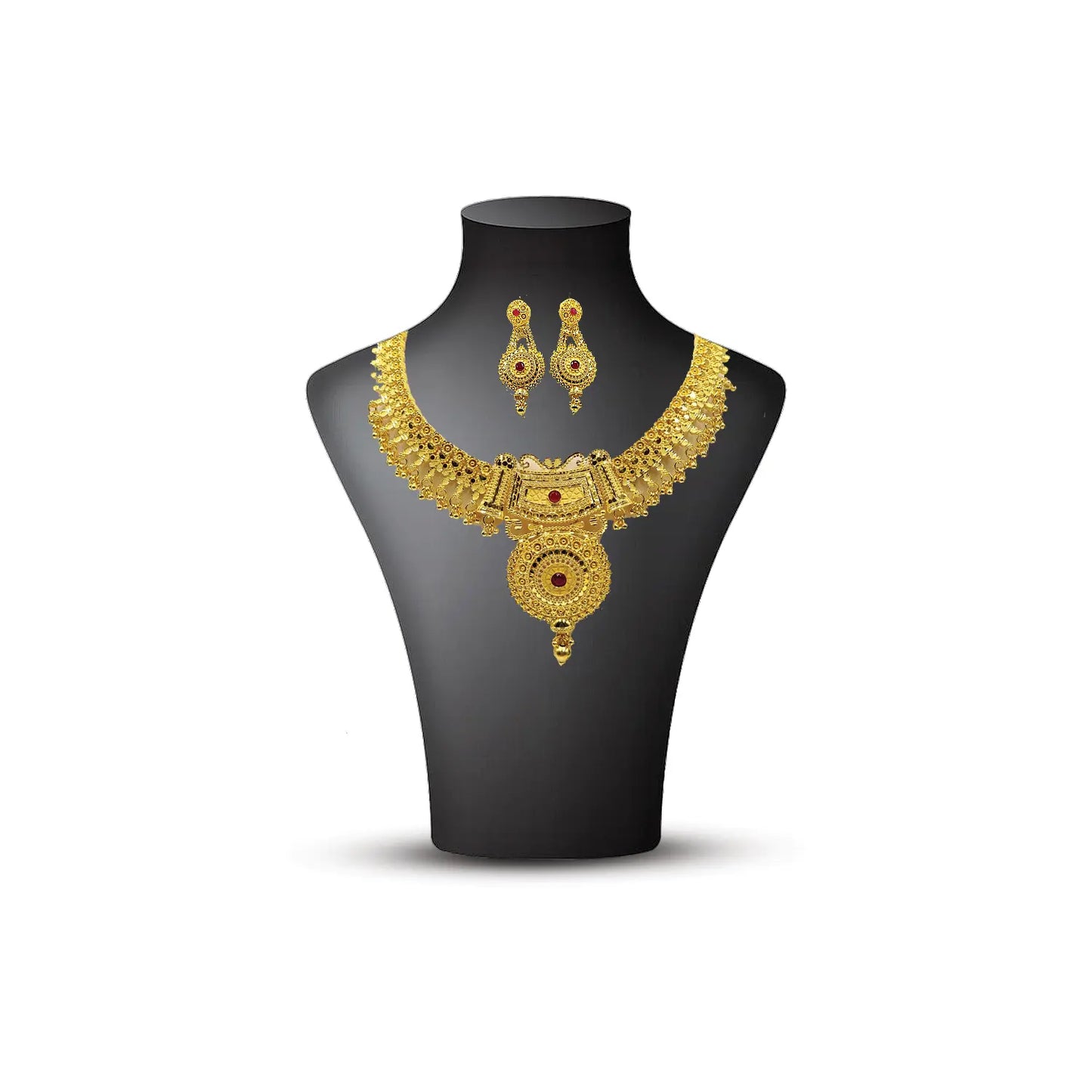 Minimalist One-Gram Gold-Plated Necklace Set Lightweight and Elegant. Attractive Sister